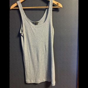 Vince Elongated Heathered Blue Tank